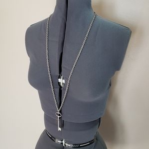 Long Chain Necklace with Key Pendant